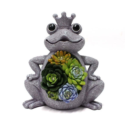 Light-Up Fantasy Frog Garden Ornament - Solar Powered Outdoor Decor