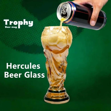 2026 World Cup Trophy Beer Glass - Iridescent Football Mug for Bar Decor
