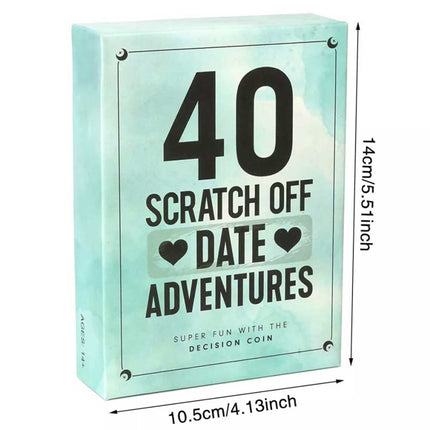 Date Night Adventure Book for Couples - 40 Scratch Off Challenge and Date