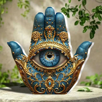 Evil Eye Hand Decor Palm Sculpture Evil Eye Hands Decorative Sculpture PVC