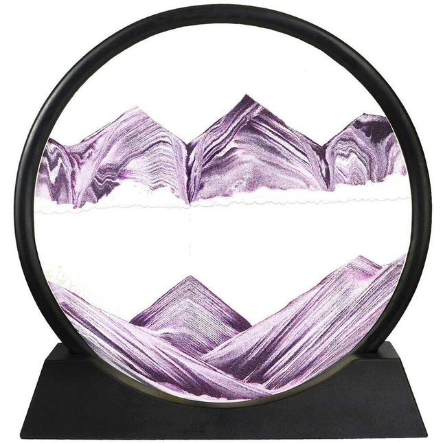 7"inch Moving Sand Art Picture Round Glass Quicksand Painting
