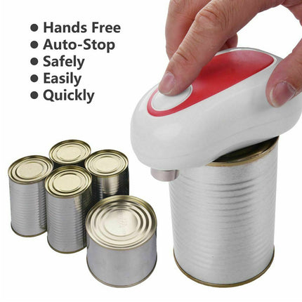 Electric Can Opener Battery-Operated Smooth Felt Automatic Kitchen Easy Open