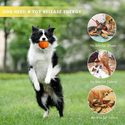 Tough Pet Chew Toy Food Dispensing Play Toy Orange 10cm