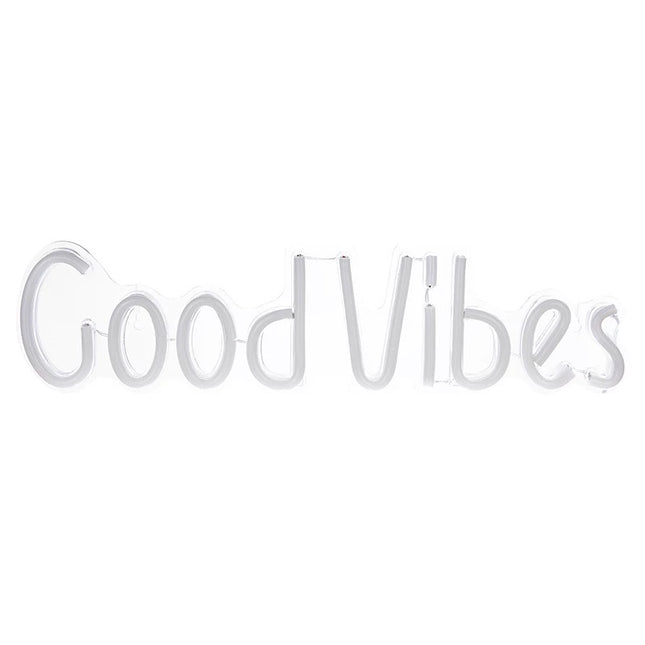 Blue Good Vibes Neon Signs Light for Décor Light Lamp Bedroom Beer Bar Pub Hotel