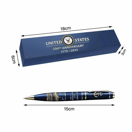 U.S. Navy 250th Anniversary Commemorative Pen 1775–2025 Naval Tribute Gift for Collectors