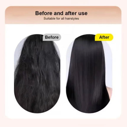 2-In-1 Cordless Mini Hair Straightener Brush - Portable Hair Straightening & Styling Tool