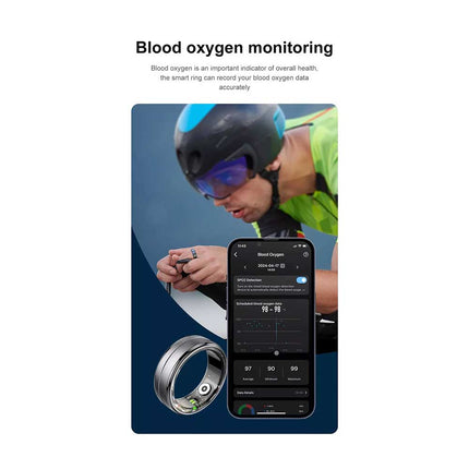 R06 Smart Ring Men Women Heart Rate Blood Oxygen Monitor Fitness Sport Tracker