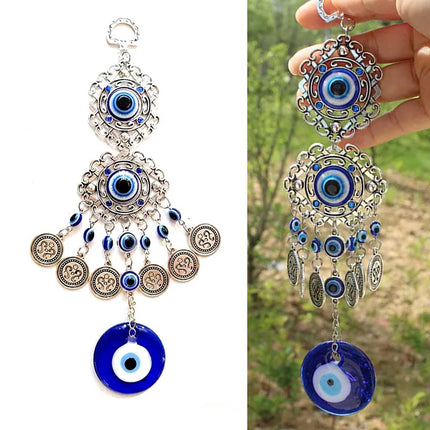 Turkish Blue Evil Eye Hamsa Hand Elephant Amulet Wall Protection Hanging Gift