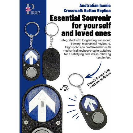 Iconic Accessible Pedestrian Signal (APS) Replicas keychain