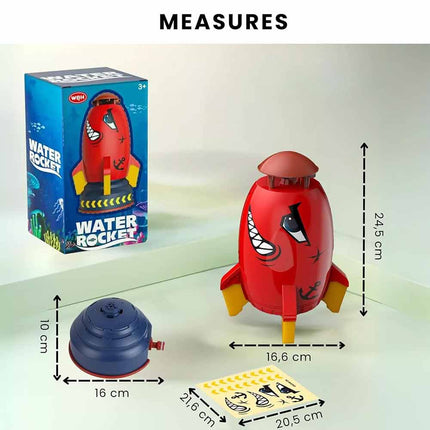 Water Pressure Lift Sprinkler Outdoor for Kids Air Rocket Toys Rocket Launcher