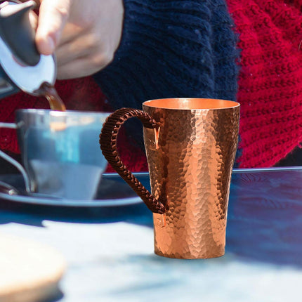 400ml Copper Moscow Mule Mug, Multipurpose Tea Coffee Cup for Hot & Cold Drinks