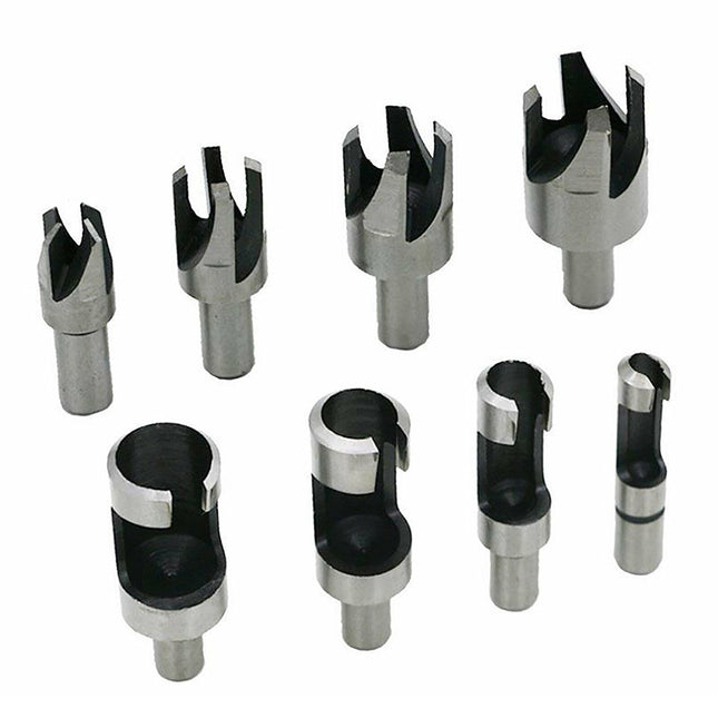 8PCS Kit Wood Plug Cutter Dowel Cutting Tools Drill Tenon Woodworking 6-16mm