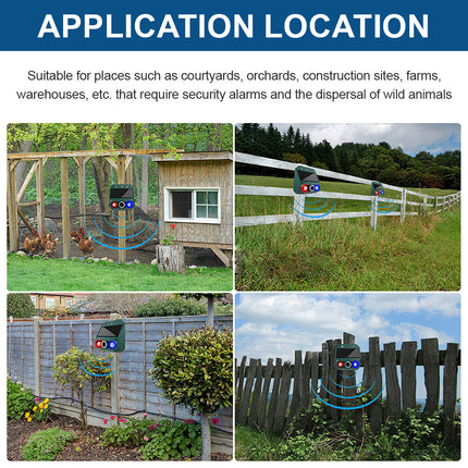 Ultrasonic Cat Dog Fox Pest Motion Sensor Repeller Scarer Deterrent Repellent