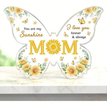 Mum Butterfly-Shaped Acrylic Plaque - Perfect Gift for Mum on Christmas, Mother's Day & Special Occasions