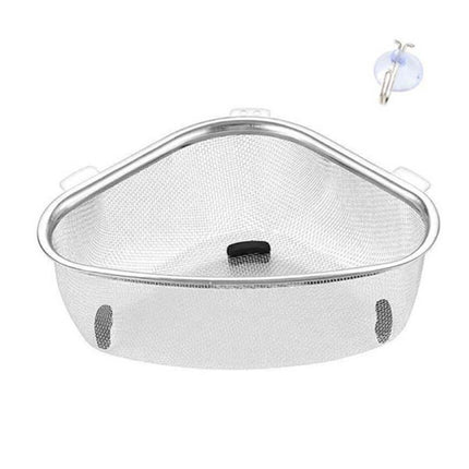 Triangle Sink Kitchen Storage Drain Basket Rack Shelf Holder Strainer Organizer