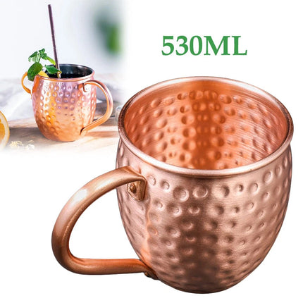 530ML Pure Copper Mug for Moscow Mule, Coffee, Beer & Cocktails, Home Drinking Cup