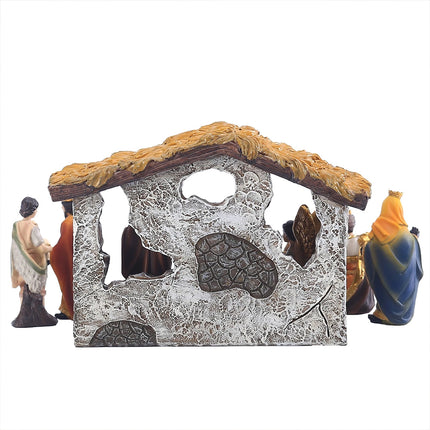 Christmas Crib Figure Scene Ornament – Gift Box for Household Supplies