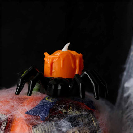 12PCS Halloween Spider Shape LED Lantern Flameless Lights Ornaments Party Decor