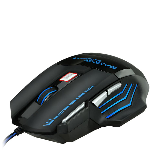 7 Button 7200 DPI LED Wired USB Ergonomic Optical Gaming Mouse For PC Laptop Mac