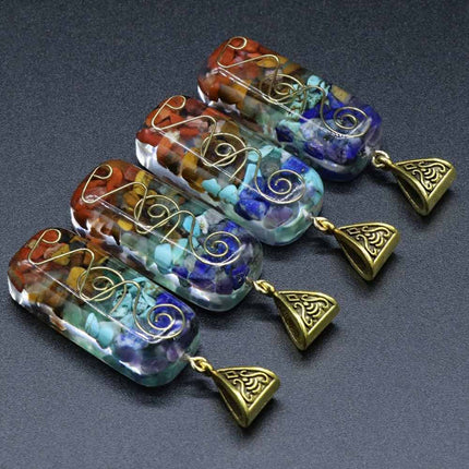 1 Pack 7 Chakra Crystal Necklace, Energy Stone Pendant for Yoga & Meditation, Spiritual Fashion Jewelry