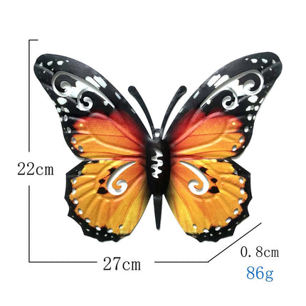 3D Metal Butterfly Wall Art Decorative Ornament 22x27cm for Home Garden & Outdoor Wall Decoration