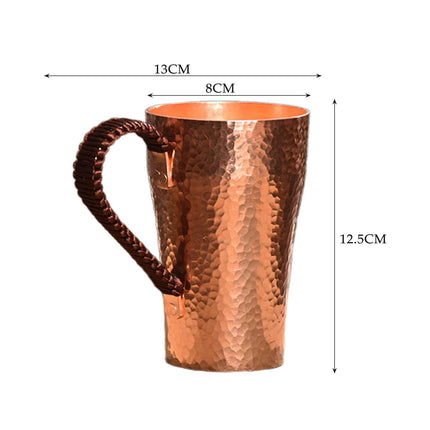 400ml Copper Moscow Mule Mug, Multipurpose Tea Coffee Cup for Hot & Cold Drinks