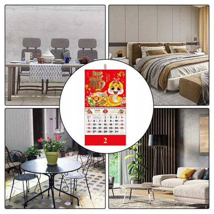 Chinese Wall Calendar Home Decorations Wall Calendar 2025 The Year Snake Decor