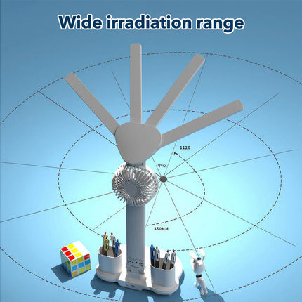 4 IN 1 LED Desk Lamp with Fan Dimmable Reading Lamp Reading Table Night Light