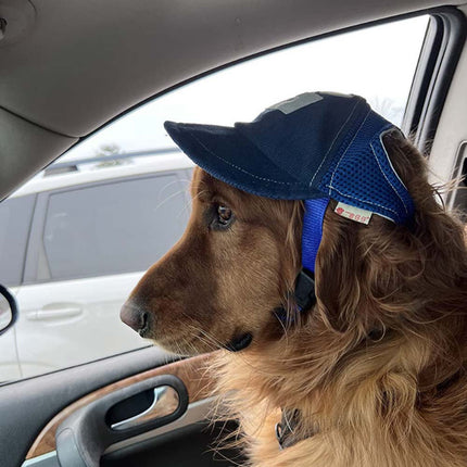 Dog Hat Pet Baseball Cap Puppy Cat Beach Outdoor Sport Visor Cap w/ Ear Holes