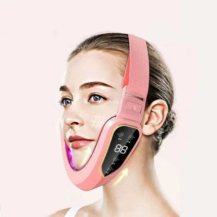V-Face Shape Massager Skin Neck Lift Slim Double-Chin Removal LED Photon Therapy