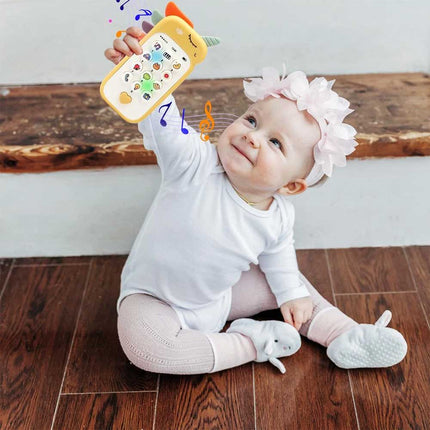 Baby Educational Unicorn Phone Toy Set Lights Music Animal Sounds Dual Language Toddlers