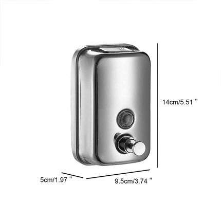 500ML Wall Mounted Stainless Steel Hand Soap Dispenser Bathroom Liquid Soap Dispenser