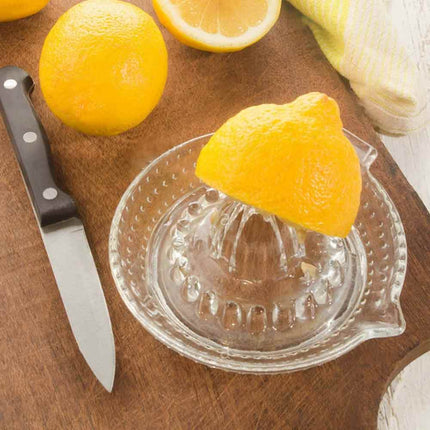 13cm Handheld Glass Fruit Press Manual Lemon Lime Citrus Squeezer Tool