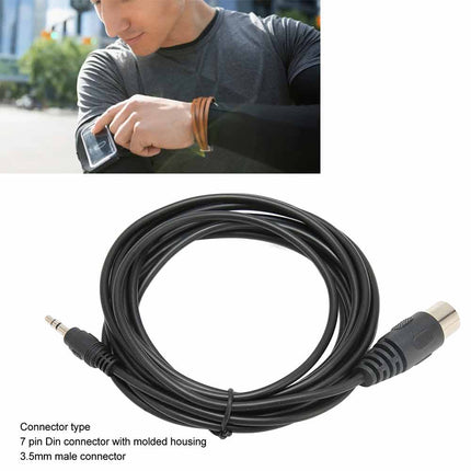 7 Pin DIN MIDI Male to 3.5mm Stereo Male Audio Cable, Plug & Play HiFi Replacement Cord 1.5M