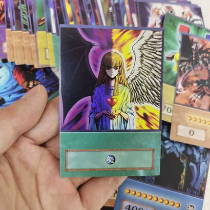 YUGİ 100Pcs Blue Eyes Dark Magician Exodia Obelisk RA Slifer Anime Style Cards