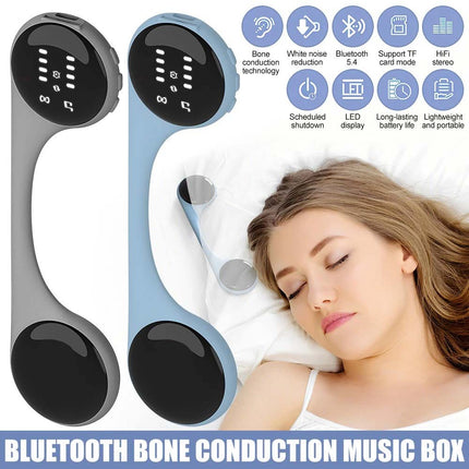 5.4 Wireless Bone Conduction Under Pillow Speaker, Rechargeable Sleep Speaker for Quiet Night Rest