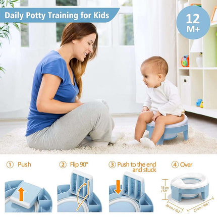 Portable Foldable Travel Potty, Reusable Potty for Outdoor Camping & Travel