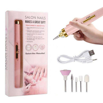 Rechargeable Electric Nail Drill File Kit, Portable Manicure Pedicure Machine