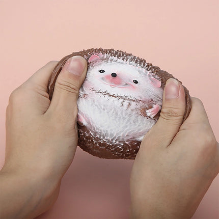 3 Pack Hedgehog Slow Rising Squishy Squeeze Toy, Stress Relief Fidget Toy