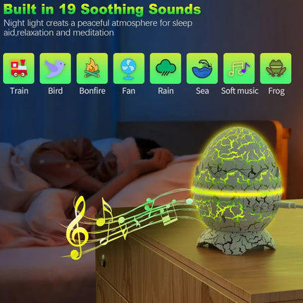 Dinosaur Egg Galaxy Star Projector Starry Light with Wireless Music Player