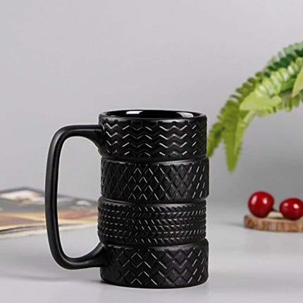 Large 500ML Tyre Tire Ceramic Mug, Coffee Tea Cup, Ideal Birthday Christmas Gift Present