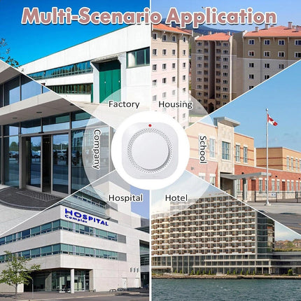 2×Home Fire Alarm Smoke Detector Gas Sensor Smoke Alarm Fireangel Battery-worked