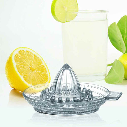 13cm Handheld Glass Fruit Press Manual Lemon Lime Citrus Squeezer Tool