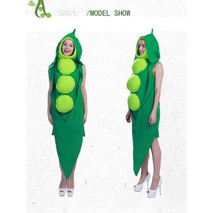 Adult Pea costume Fancy Dress Vegetable Costumes Halloween Cosplay Costume