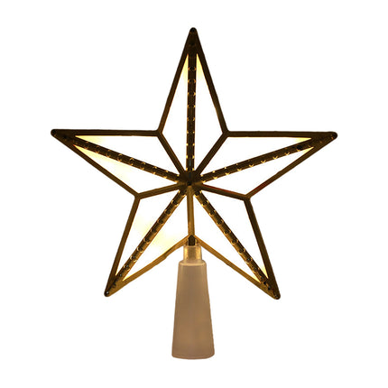 3D Christmas Tree Topper LED Glowing Star Light Projector Party Xmas Decor