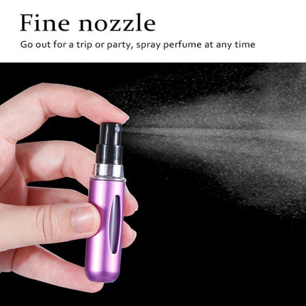 6PC Mini Easy Fill Refillable Travel Perfume Atomizer Pump Spray Pocket Bottle