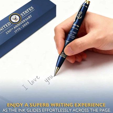 U.S. Navy 250th Anniversary Commemorative Pen 1775–2025 Naval Tribute Gift for Collectors