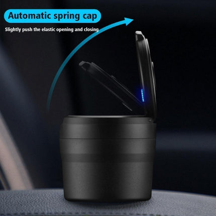 Auto Car Ashtray Cigarette Cup Ash Holder LED Lid Self Extinguishing Ash Tray