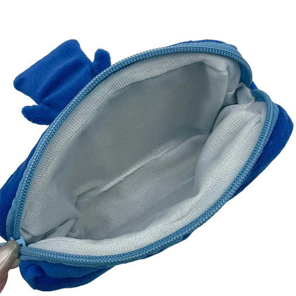 Cartoon Tech Character Plush Pouch - Soft Zipper Storage Bag