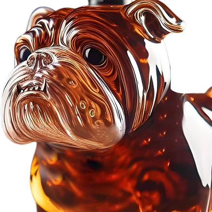 Novelty Bulldog Shaped Whiskey Decanter Unique Liquor Bottle